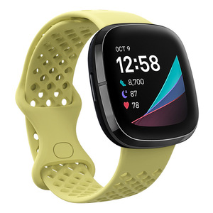 Silicone Band Fit for <strong>Fitbit</strong> Versa 4 3 Smart Watch Double-buckle Breathable Women Men Band Fit for <strong>Fitbit</strong> Sense 2 Strap - Product Image 6