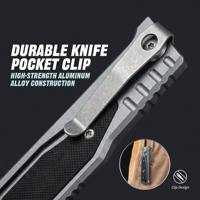 Pisau Lipat Taktis EDC OEM Assisted Open, Baja Tahan Karat 5CR13 dengan Gagang G10 Berlapis Aluminium untuk Berkemah dan Berburu