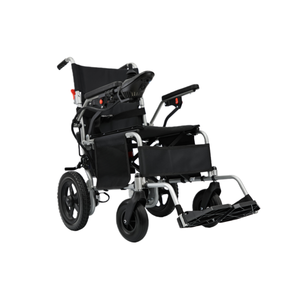 Fauteuil roulant électrique pliable à entraînement électrique en acier au carbone léger avec batterie au plomb-acide portable - Product Image 1