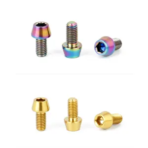 Colorful M5/6x8/9/10mm DIN912 gr5 titanium Bolts For bike Bicycle Shift Cable Derailleur Cable Line Attachment