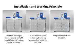 Mezclador neumático de tanque IBC industrial Mezclador agitador de dispersión de barril de tonelada