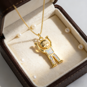 <span class=keywords><strong>Collana</strong></span> Luxury-lite - <span class=keywords><strong>Collana</strong></span> con ciondolo a forma di personaggio maschile - Elegante e semplice, catena girocollo versatile - Product Image 4
