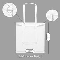 Sacs fourre-tout en toile personnalisables avec logo imprimable par sublimation, taille personnalisable, couleur unie, sac fourre-tout en toile de coton, sac à bandoulière en toile unie, mini