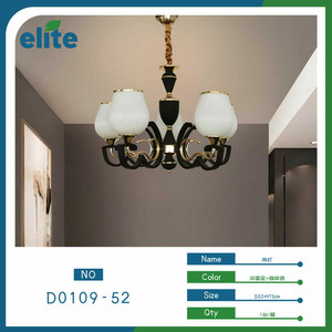 Logo stampato 3D per la decorazione per la casa per la Villa della stanza Lampadario a soffitto in oro nero elegante moderno con luce bianca calda forma rettangolare - Product Image 1