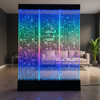 Nouvelle conception de décoration murale en acrylique combinée à un écran à bulles d'eau, mur à bulles d'eau