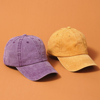 Casquette de Baseball Père en Coton Délavé Style Vintage 6 Panneaux avec Logo Personnalisé Effet Vieilli pour Hommes et Femmes