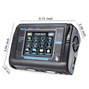 Cargador/Descargador de Baterías de Doble Canal con Pantalla Táctil HTRC T240 DUO AC 150W DC 240W 10A Original - Product Image 5