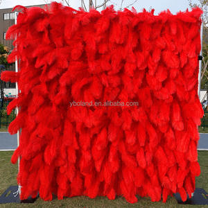 Telón de Fondo de Plumas de Avestruz con Reverso de Tela L14, Rollo de Plumas de Pavo Real Rosadas para Decoración de Bodas, Pasillos y Habitaciones, en Oferta - Product Image 5