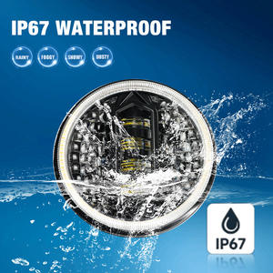 뜨거운 판매 7ich 오토바이 Led 헤드 라이트 12-80V 라운드 4 렌즈 유형 오토바이 Led 라이트 화이트 색상 + 조리개 Led 헤드 라이트 - Product Image 2