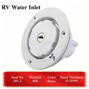 Entrada de Agua Redonda por Gravedad con Llave, Tapa de Llenado de Tanque de Agua ABS para RV, Accesorio de Modificación para Caravana/Autocaravana - Product Image 6