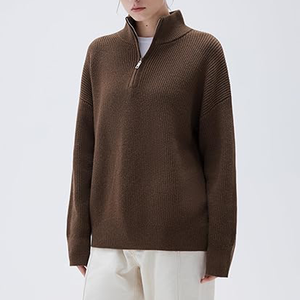 <span class=keywords><strong>Pull</strong></span> Femme KLH <span class=keywords><strong>Pull</strong></span> Femme ample et confortable à col montant en tricot Sueter De Mujer OEM Factory - Product Image 3