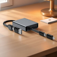 Câble de données USB 4-en-1 extensible en forme de livre, charge rapide 66W, compatible ISO, Micro USB, Type C, avec logo personnalisé
