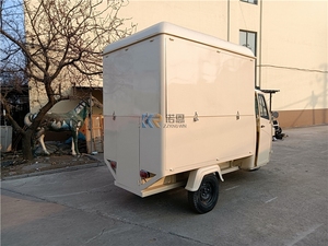 Bicicleta Eléctrica para Venta de Helados y Café, Triciclo, Camión de Comida Callejera, Carrito de Comida Rápida Móvil, Acero Inoxidable para Exteriores - Product Image 3