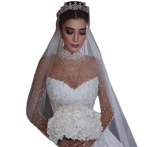Vestidos <span class=keywords><strong>de</strong></span> Novia <span class=keywords><strong>de</strong></span> Cristal <span class=keywords><strong>de</strong></span> Lujo, Fabricante <span class=keywords><strong>de</strong></span> Turquía, <span class=keywords><strong>Estambul</strong></span> y China, Vestido <span class=keywords><strong>de</strong></span> Novia <span class=keywords><strong>de</strong></span> Gala con Cola Larga y Mangas Largas, Vestidos para Mujer - Product Image 4