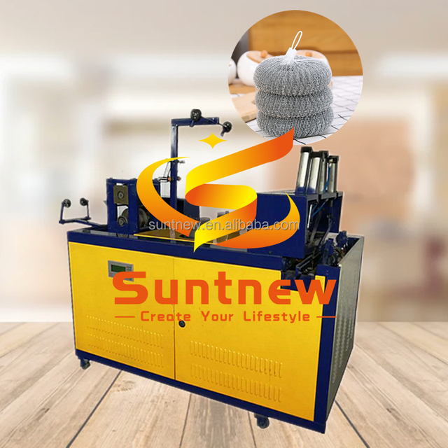 Hot Sale Steel Wire Mesh Scourer Making Machine / Steel Wool for Cleaning Machine / Mesh Scrubber Making Machine