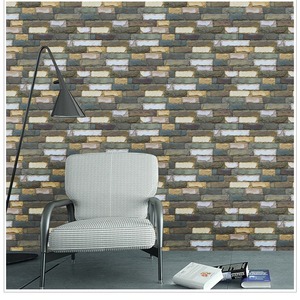 วอลเปเปอร์ลายอิฐปลอม กันน้ำ ลอกออกและติดได้ สติ๊กเกอร์ติดผนัง PVC สำหรับร้านอาหาร ใช้ในเชิงพาณิชย์ - Product Image 3