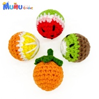 Amigurumi Fait Main en Crochet, Fruits Porte-Bonheur (Kaki, Ananas), Compagnon de Bureau avec Carte, pour Soutien Émotionnel et Cadeau de Bonne Chance