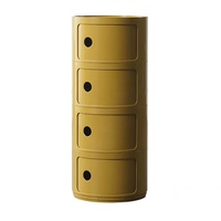 Armoire ronde de rangement en plastique ABS au design moderne nordique table basse d'appoint 4 couches empilable pour le salon