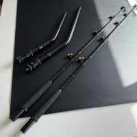 Canne à pêche à la traîne pour gros gibier en eau salée de 47 pouces, canne à pêche en mer profonde Seehoo pour la pêche à la traîne en haute mer du thon et du marlin