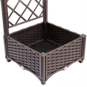 <span class=keywords><strong>Caja</strong></span> <span class=keywords><strong>de</strong></span> jardinera <span class=keywords><strong>de</strong></span> cama <span class=keywords><strong>de</strong></span> jardín con panel trelli para trepar cajas <span class=keywords><strong>de</strong></span> plantación <span class=keywords><strong>de</strong></span> flores y verduras - Product Image 4