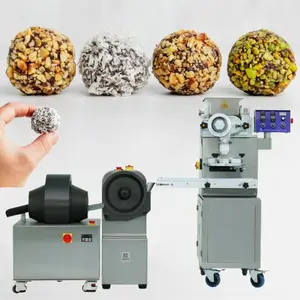 Snack Hazelnut Ball Production Line Mango Laddo Ladoo Making Machine Energy Ball Rounder and Coating Machine CE Approved
