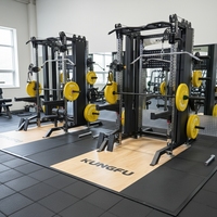 Système de poulies pour cage à squat Kungfu Fitness en acier inoxydable 304 Cage à squat multifonctions avec colonnes de câbles.