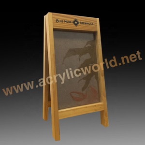 Support de menu en bois rustique pour tableau noir de table – Idéal pour les promotions quotidiennes des restaurants et des bars - Product Image 6