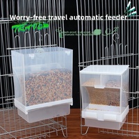 Mangeoire automatique pour oiseaux avec design transparent étanche anti-éclaboussures en plastique anti-éparcissement