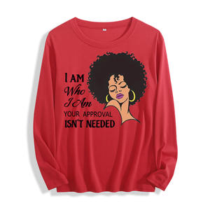 Tela suave "I Am Who I Am Quote & Portrait Graphic" Camiseta de manga larga Multi colores - Product Image 3