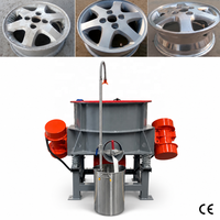 Mesin Poles Roda Mobil Getar Profesional DZJX, Peralatan Finishing Velg Alloy dengan Media