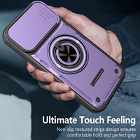 Coque de téléphone antichoc avec anneau magnétique de support portable et fonction béquille pour iPhone 17 Pro Max, idéale pour l'utilisation au lit