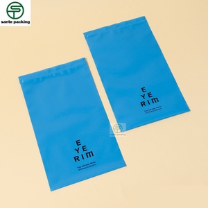 Customized Recyclable PE Zipper Top Sock Packaging Bags Frosted Surface Shandong Source Factory - Product Image 4