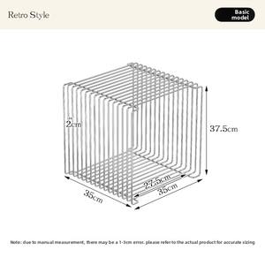 Scaffali geometrici creativi per libri e giornali in metallo e scaffali per la casa in stile antico - Product Image 5