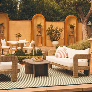 Outdoor Garden Leisure <b>Rattan</b> <b>Rattan</b> Chair Combination Outdoor Balcony Waterproof and Sunscreen Furniture - Product Image 4