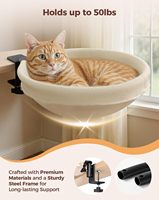 Grand perchoir de lit de bureau rotatif robuste pour chat avec housse en tissu lavable amovible
