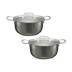 Olla antiadherente de aluminio multifuncional con tapa de vidrio Ollas de cocina de acero inoxidable Precio barato Sartén colorida de Bangladesh - Product Image 2