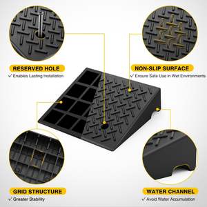 Nilight Heavy Duty 5 pouces Hauteur <span class=keywords><strong>de</strong></span> montée Rampes <span class=keywords><strong>de</strong></span> bordure en caoutchouc Rampe <span class=keywords><strong>de</strong></span> <span class=keywords><strong>seuil</strong></span> d'allée portable pour voitures Tondeuses à gazon 7000lbs Charge - Product Image 3