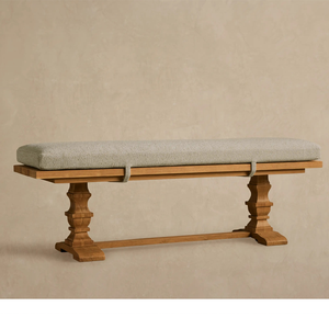 Solid Wood Settee with 45D High Density <b>Sponge</b> Waterproof for Modern Courtyard Outdoor Living - Product Image 1