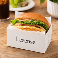 Emballage alimentaire en papier kraft pour sandwichs, mini-burgers, plateaux à toasts, porte-pains pour les distributeurs de services alimentaires et l'emballage