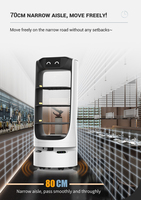 Robot de livraison de nourriture à guidage automatique Reeman, robot intelligent rechargeable pour la livraison de nourriture dans les restaurants, serveur robot