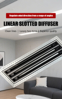 Diffuseur à rainure linéaire invisible, diffuseur d'air linéaire AC dissimulé, registre d'échappement en aluminium avec boîte de pression statique