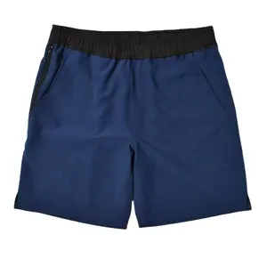 Supplier Wholesale Men Solid Color Swimwear Mens Beach Shorts Quick Drying Side Pockets