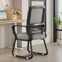 Chaise d'ordinateur confortable pour longues sessions assises, idéale pour la maison, le bureau, le dortoir, les étudiants, le bureau, les conférences, avec dossier