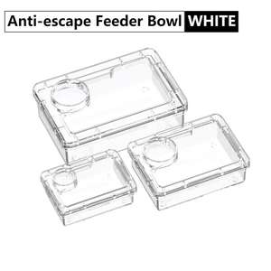 Tianbo Bol d'alimentation pour reptiles en plastique transparent Cadre anti-évasion bleu et blanc et fournitures d'insectes vivants pour reptiles et amphibiens - Product Image 3