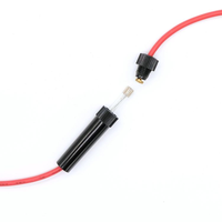 Porte-fusible en cuivre en ligne 10x38mm, étanche, à vis, pour fusibles à tube de verre, faisceau de câblage marin et automobile, fil rouge, 10kA 125V/250V
