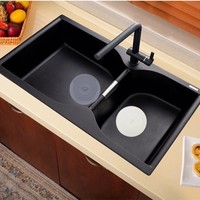 Grande bouchon de drain en silicone anti-cheveux, désodorisant, étanche à l'eau, avec couvercle à ventouse 15.2x15.2x1.8cm pour drain de cuisine, salle de bain et buanderie