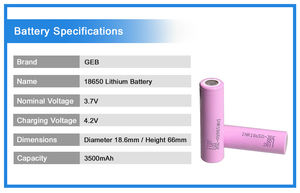 GEB gratis pengiriman <span class=keywords><strong>3</strong></span>.7V sel baterai lithium ion 18650 35E 3500mAh inr akku li ion isi ulang INR18650 <span class=keywords><strong>3</strong></span>.7V cell 18650 - Product Image 3