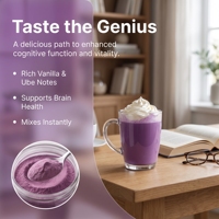 Poudre de latte d'igname violette à marque privée OEM, mélange instantané de café aux champignons, supplément de café Arabica pour boisson, café UBE