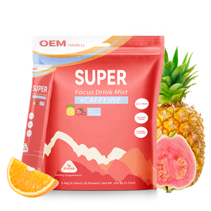 Oferta Especial: Super Focus Drink Mix, Bebida Nootrópica para la Concentración con Magnesio, Melena de León y Rhodiola, Sin Azúcar - Product Image 1