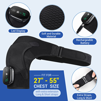 Ceinture de massage chauffante et vibrante pour les épaules, rechargeable, avec compresse chaude électrique, pour femmes et hommes